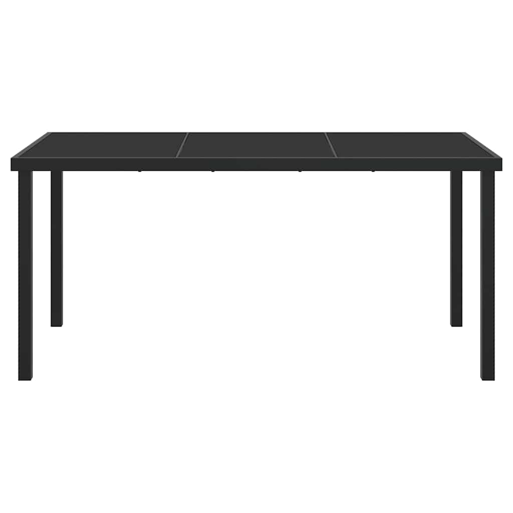 Gartentisch Schwarz 160 x 80 x 73 cm Metall