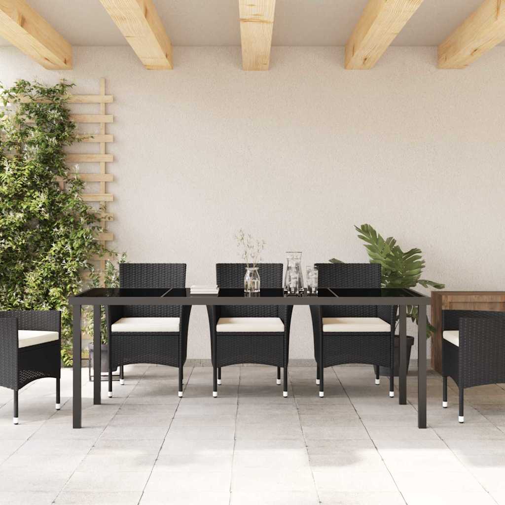 Gartentisch Schwarz 200 x 80 x 73 cm Metall