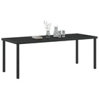 Gartentisch Schwarz 200 x 80 x 73 cm Metall