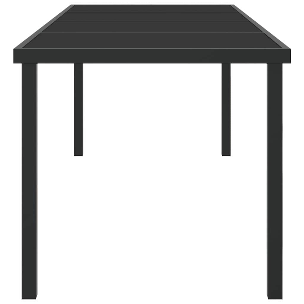 Gartentisch Schwarz 200 x 80 x 73 cm Metall