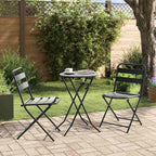 Garten Bistro Set 3 pcs Anthrazit Stahl