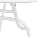 Garten Bistro Set 3 pcs Weiß Stahl