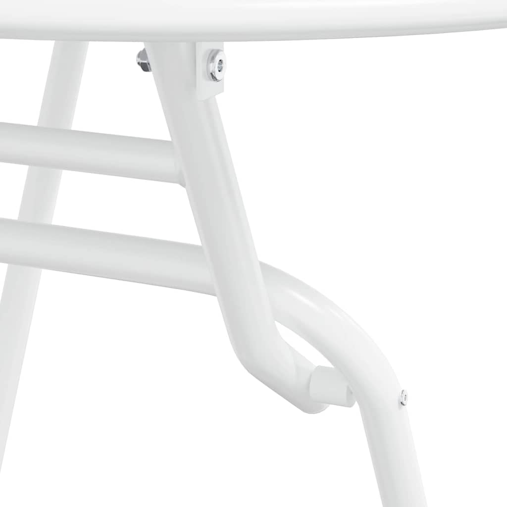 Garten Bistro Set 3 pcs Weiß Stahl