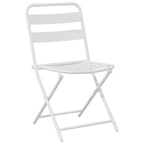 Garten Bistro Set 3 pcs Weiß Stahl