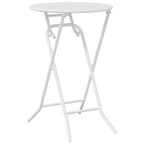 Garten Bistro Set 3 pcs Weiß Stahl