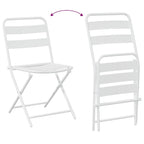 Garten Bistro Set 3 pcs Weiß Stahl