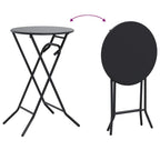 Gartentisch Anthrazit 50 x 50 x 72 cm Metall