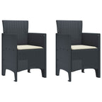 Gartenstuhl 2 pcs Anthrazit 53 x 49 x 85 cm Polypropylen