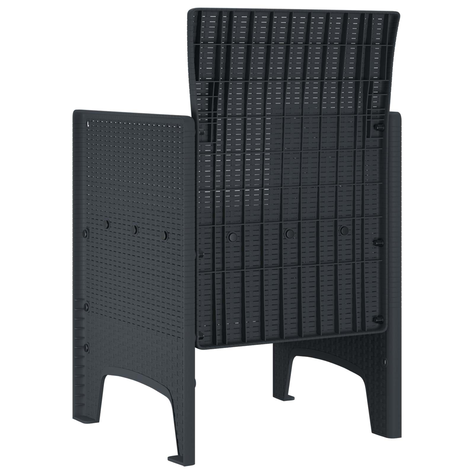 Gartenstuhl 2 pcs Anthrazit 53 x 49 x 85 cm Polypropylen