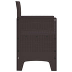 Gartenstuhl 2 pcs Braun Polypropylen