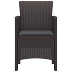 Gartenstuhl mit Kissen 2 pcs Braun 53 x 49 x 85 cm Polypropylen