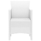 Gartenstuhl mit Kissen 2 pcs Weiß 53 x 49 x 85 cm Polypropylen
