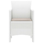 Gartenstuhl mit Kissen 2 pcs Weiß 53 x 49 x 85 cm Polypropylen