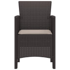 Gartenstuhl mit Kissen 4 pcs Braun 53 x 49 x 85 cm Polypropylen