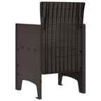 Gartenstuhl mit Kissen 4 pcs Braun 53 x 49 x 85 cm Polypropylen