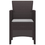 Gartenstuhl mit Kissen 4 pcs Braun 53 x 49 x 85 cm Polypropylen