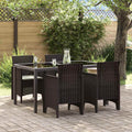 Gartenstuhl mit Kissen 4 pcs Braun 53 x 49 x 85 cm Polypropylen