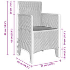Gartenstuhl mit Kissen 4 pcs Weiß 53 x 49 x 85 cm Polypropylen