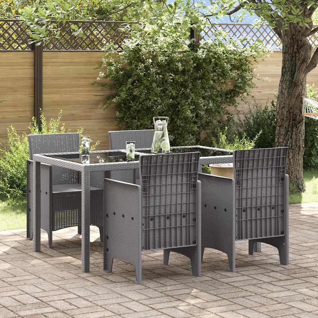 Gartenstuhl 4 pcs Hellgrau 53 x 49 x 85 cm Polypropylen