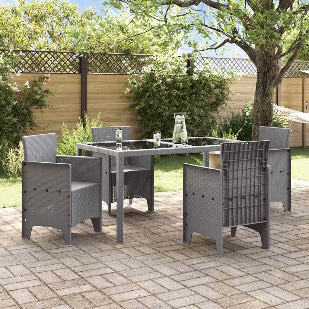 Gartenstuhl 4 pcs Hellgrau 53 x 49 x 85 cm Polypropylen