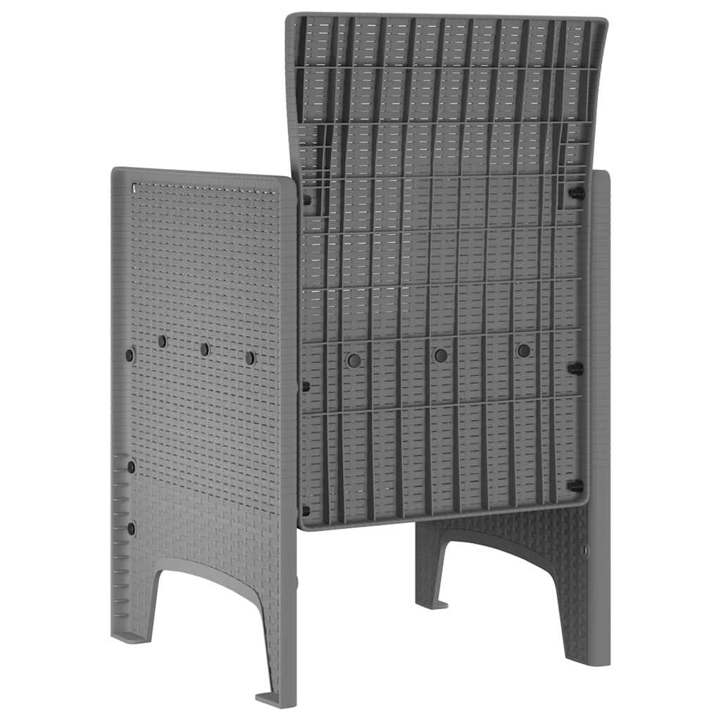 Gartenstuhl 4 pcs Hellgrau 53 x 49 x 85 cm Polypropylen