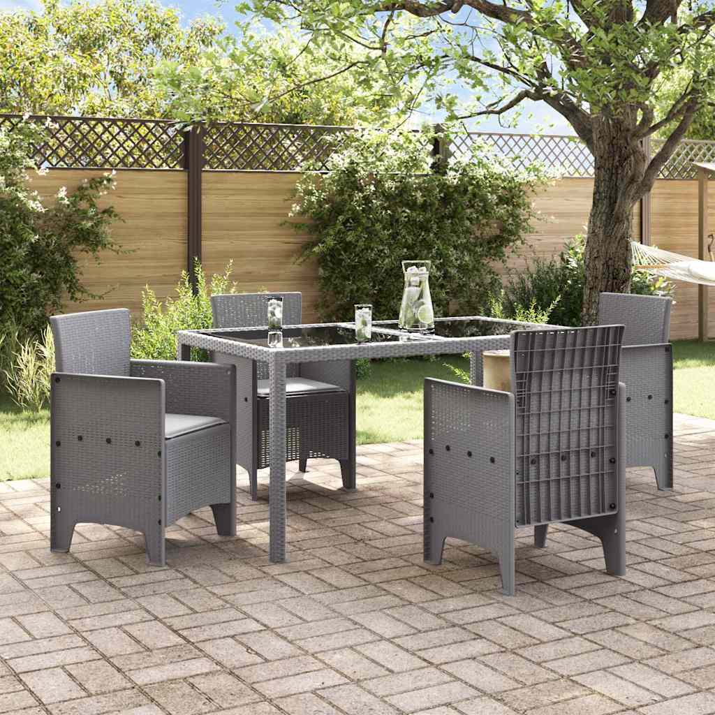 Gartenstuhl 4 pcs Hellgrau 53 x 49 x 85 cm Polypropylen