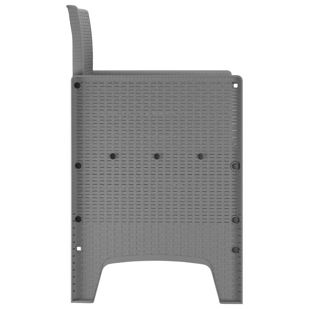 Gartenstuhl 4 pcs Hellgrau 53 x 49 x 85 cm Polypropylen
