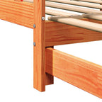 Ausziehbares Tagesbett Wachsbraun 203,5 x 164 x 66 cm