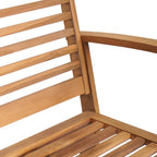 Gartensofa-set 4 pcs Natur Massivholz Teak