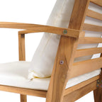 Gartensofa-set 4 pcs Natur Massivholz Teak