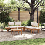 Gartensofa-set 3 pcs Braun und Creme