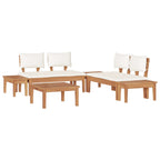 Gartensofa-set 3 pcs Braun und Creme