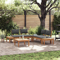 Gartensofa-set 3 pcs Braun und Grau