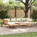 Gartensofa-set 4 pcs Braun und Creme