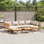 Gartensofa-set 4 pcs Braun und Creme