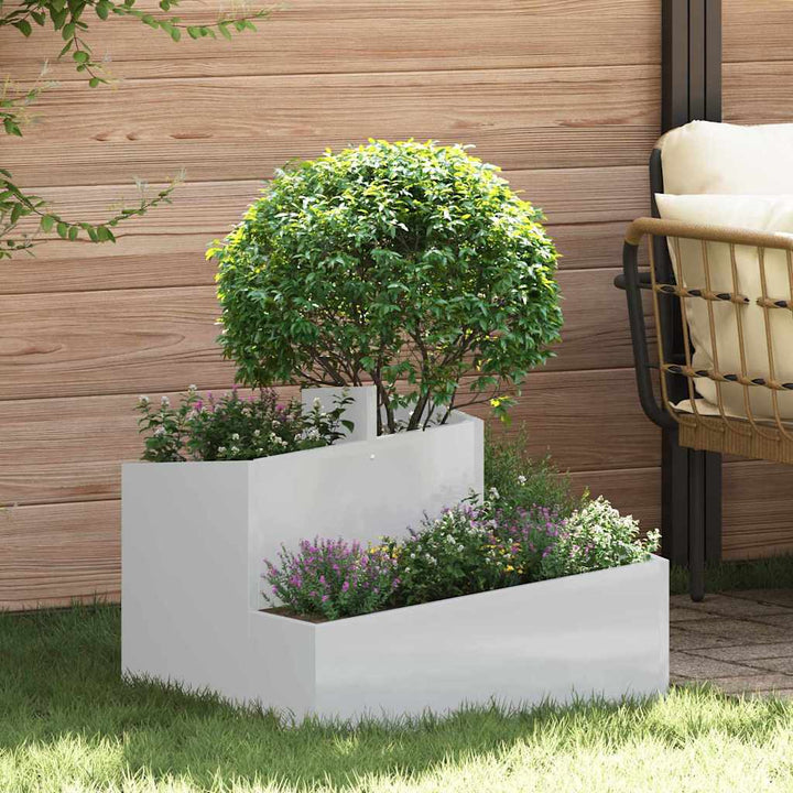 Gartenblumentopf Silber 60 x 60 x 50 cm Verzinkter Stahl