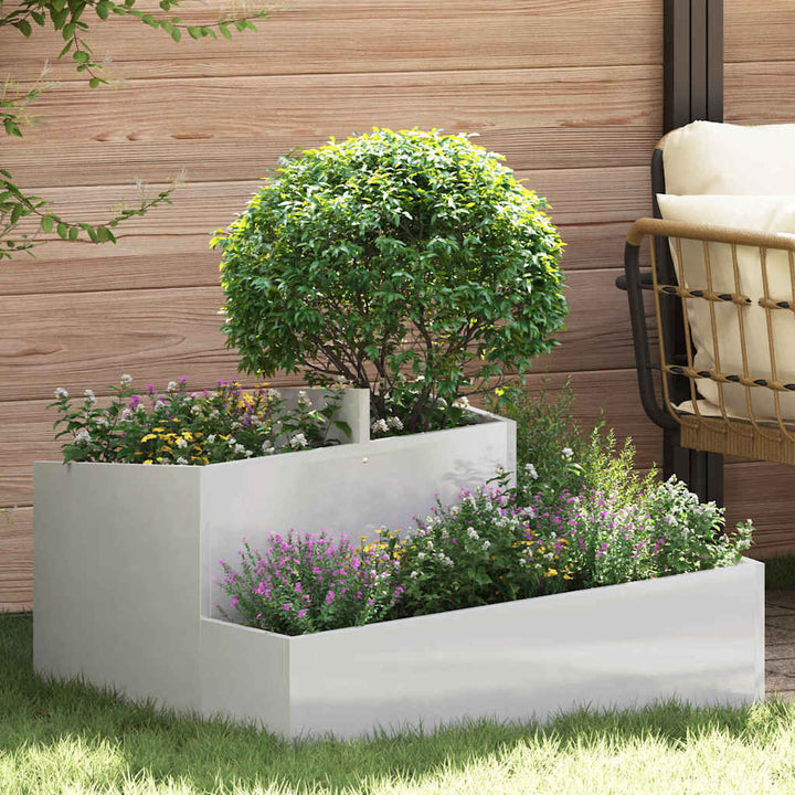 Gartenblumentopf Silber 80 x 80 x 50 cm Edelstahl