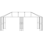 Gazebo Rahmen 6 x 3 m Schwarz Stahl