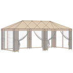 Gazebo Rahmen 6 x 3 m Schwarz Stahl