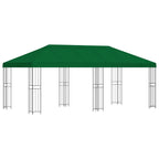 Pavillon mit Seitenwänden 6 x 3 m Grün Polyester und Stahl 190