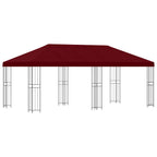 Pavillon mit Seitenwänden 6 x 3 m Bordeauxrot