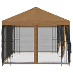 Pavillon mit Seitenwänden 6 x 3 m Beige Polyester und Stahl 190