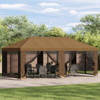 Garten Pavillon 6 x 3 m Beige Polyester und Stahl 190