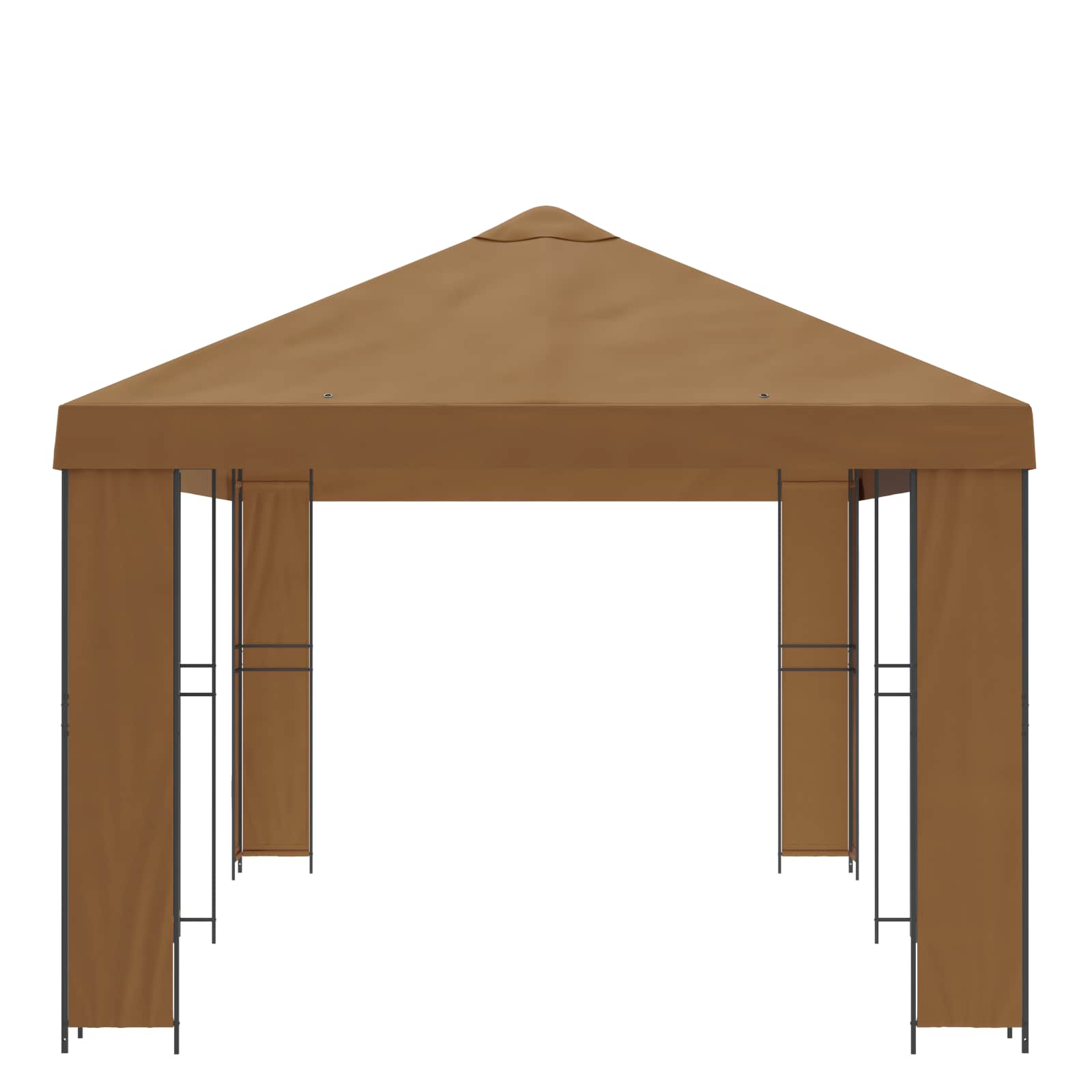 Garten Pavillon 6 x 3 m Beige Polyester und Stahl 190
