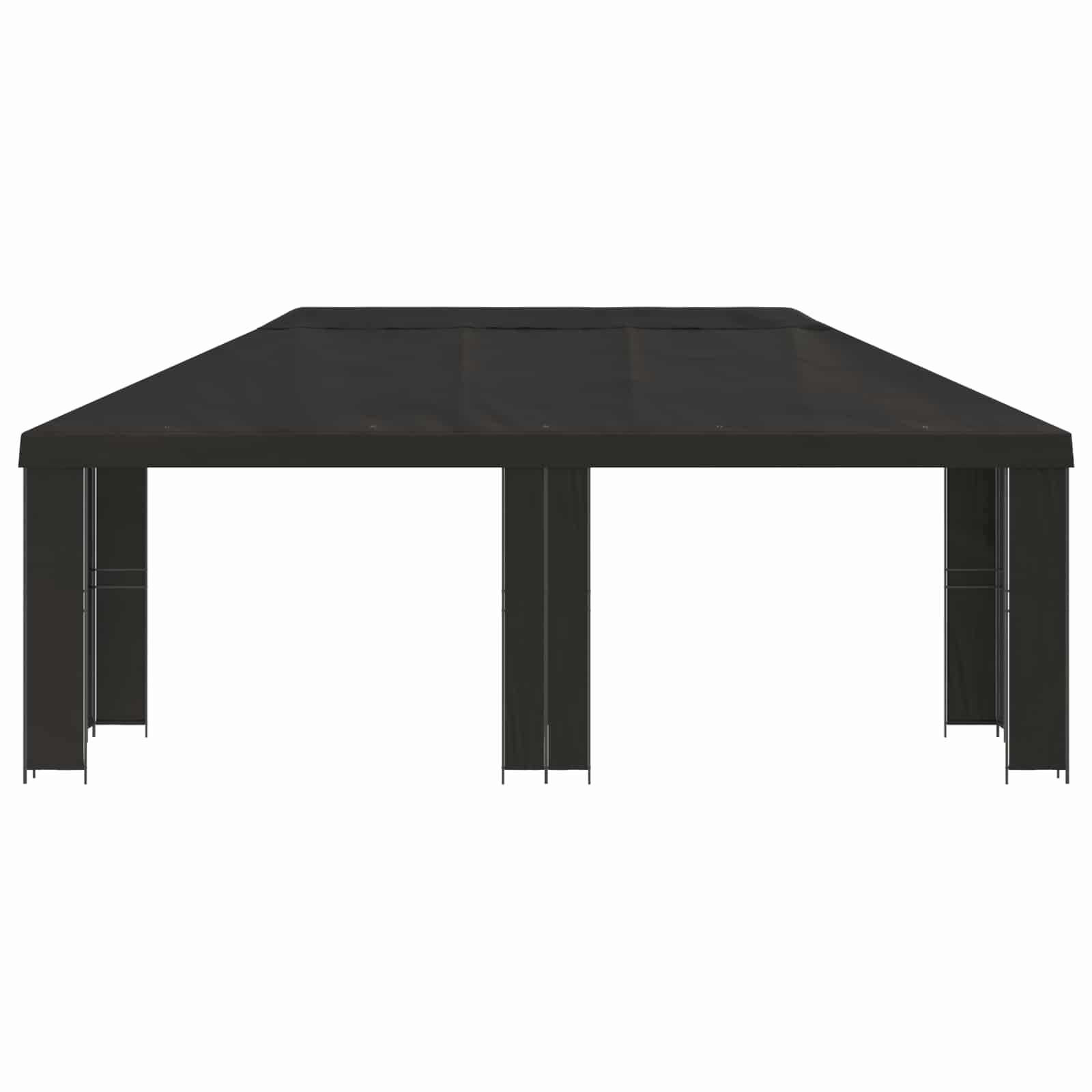 Garten Pavillon 6 x 3 m Anthrazit Polyester und Stahl 190