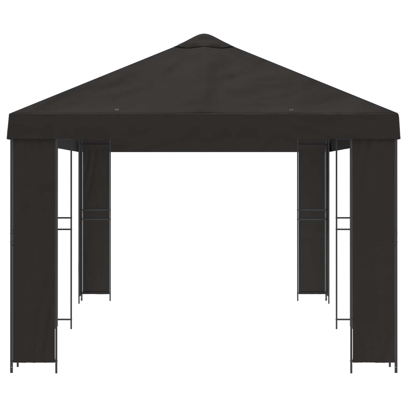 Garten Pavillon 6 x 3 m Anthrazit Polyester und Stahl 190