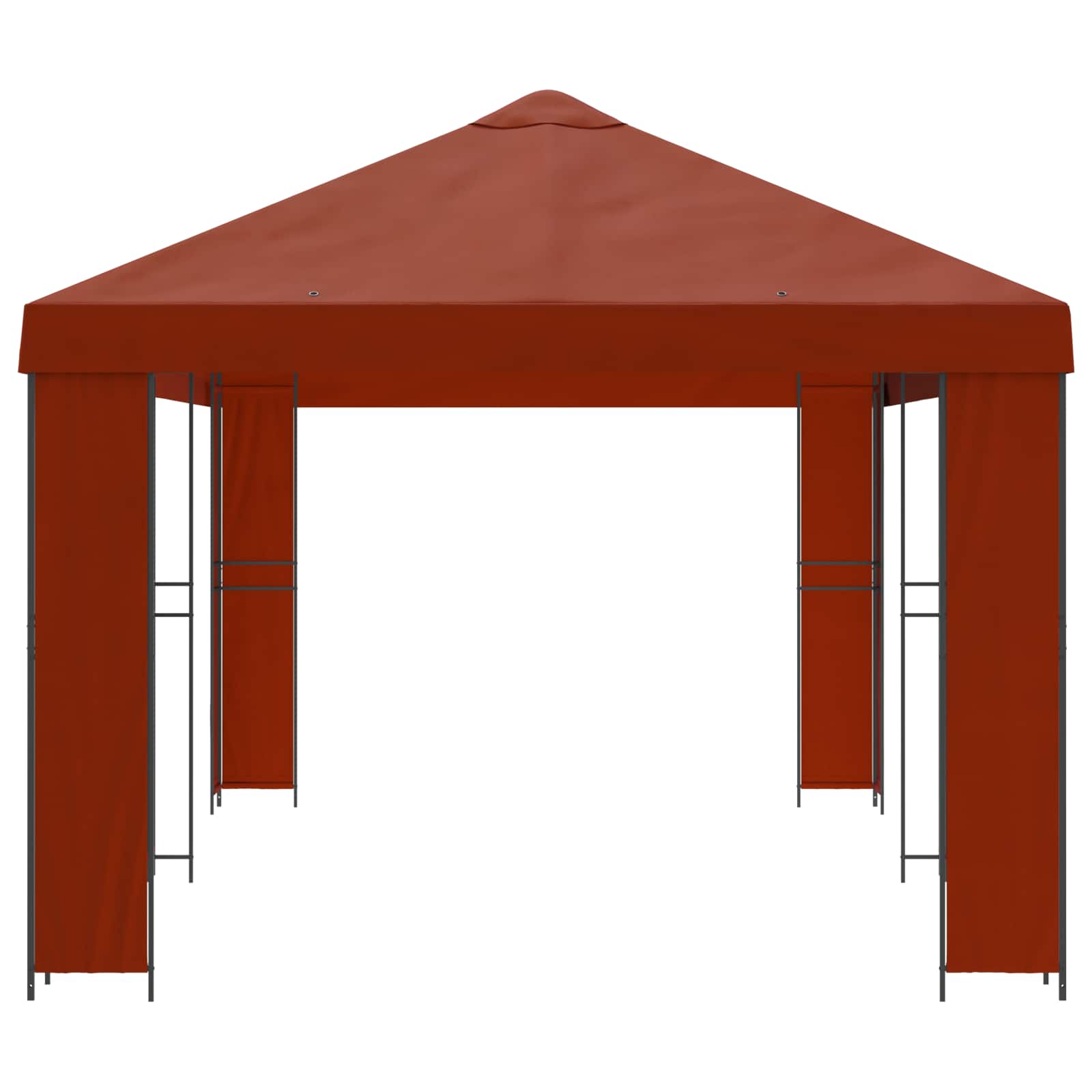 Garten Pavillon 6 x 3 m Terrakotta Polyester und Stahl 190