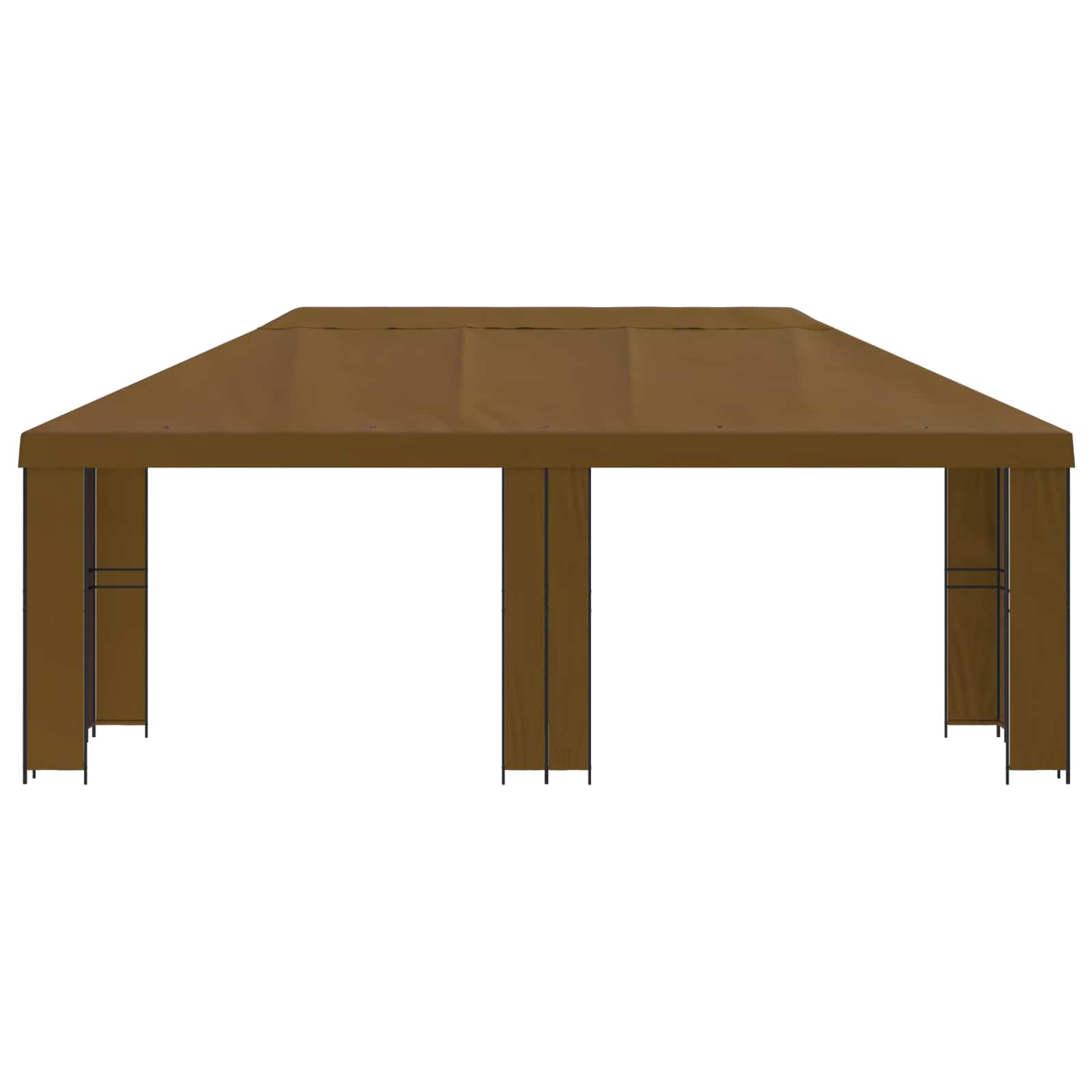 Garten Pavillon 6 x 3 m Taupe Polyester und Stahl 190