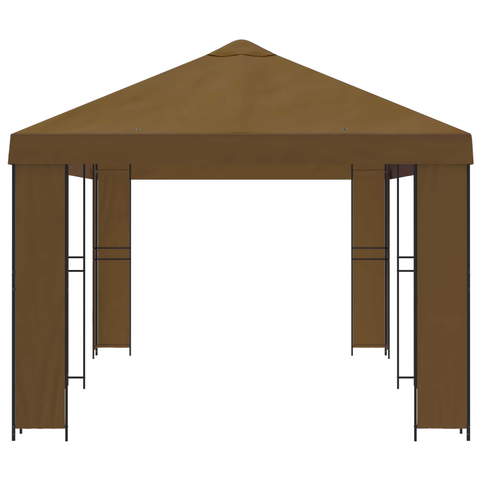 Garten Pavillon 6 x 3 m Taupe Polyester und Stahl 190