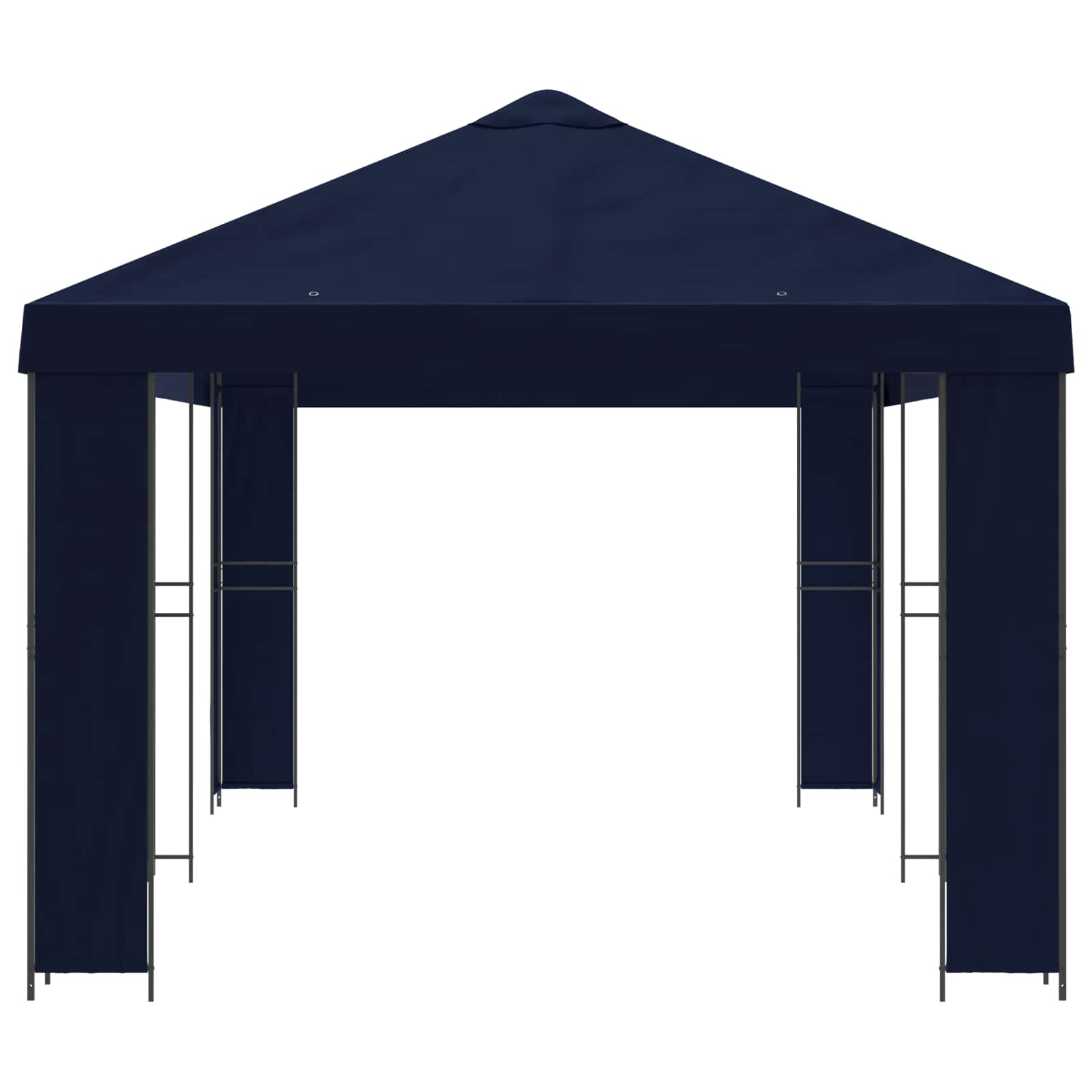Garten Pavillon 6 x 3 m Blau Polyester und Stahl 190